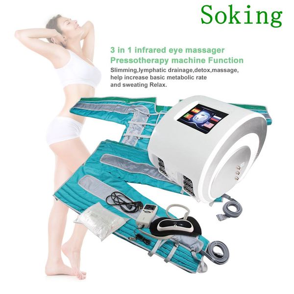 Profissional 24 Chambre Pessoterapia Slimming Machine Drenagem Linfática Pressarápia Infravermelha 3 em 1 Máquina Arma de braço Equipamento de massagem