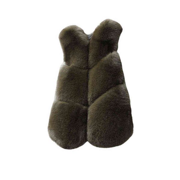 Cappotto in pelliccia sintetica Gilet Giacca invernale da donna Gilet Abiti coordinati per la famiglia Madre Bambini Abbigliamento per ragazze Cappotto invernale da donna T220810