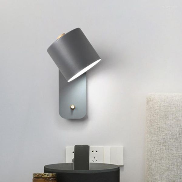 Lampade da parete nordiche Lampada da comodino regolabile a parete per uso domestico Lampada da specchio per bagno LED E27 Illuminazione decorativa