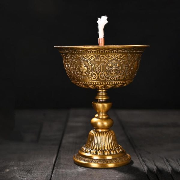 Kerzenhalter Teelichthalter Stand Buddha Ghee Lampe Licht Schatten Desktop Home Dekoration OrnamenteKerze