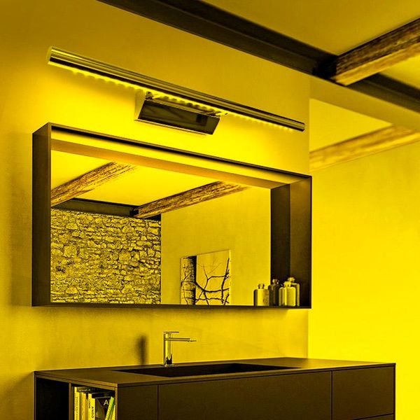 Lampada da parete 3W / 5W / 7W Specchio da bagno con luce a LED Bianco caldo / bianco Lampade Washroon Alluminio Acciaio inossidabile con SwitchWall