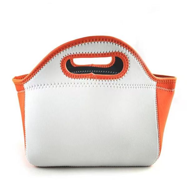 SUBlimação em branco em branco Neoprene bolsa de bolsa para bolsa isolada lanchonetes com zíper para o design da escola Express 2022