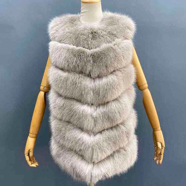 Janefur Gilet di pelliccia finta Donna 2022 Moda di lusso soffice pelliccia artificiale Cappotto all'ingrosso caldo femminile Inverno Gilet di pelliccia sintetica Giubbotti T220810