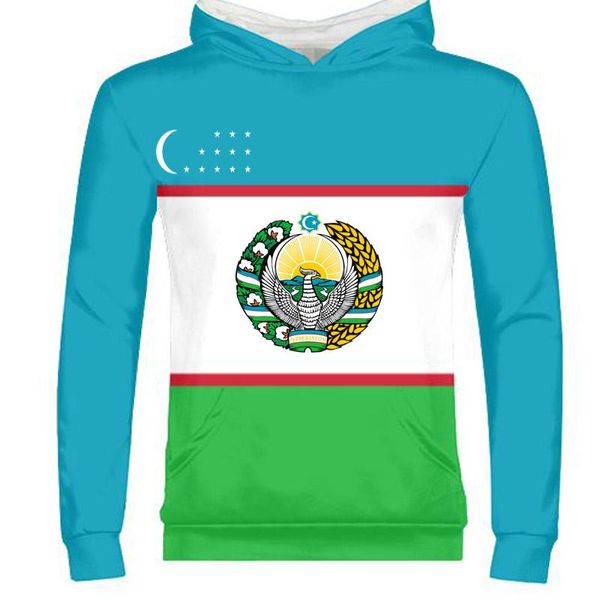 Männer Hoodies Sweatshirts Männliche Jugend Nach Maß Name Nummer Uzb Zipper Sweatshirt Nation Flagge Uz Ozbekiston Usbekischen Land Druck PO kleiden