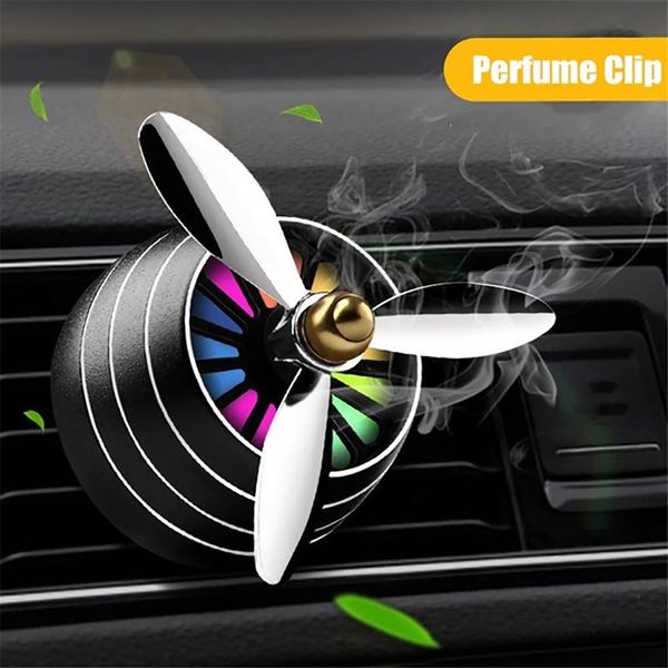 Car Air Vent Deodorante Profumo Clip LED Fan Fragranza Diffusore di aromi Decorazione Fan Design Cars Decor