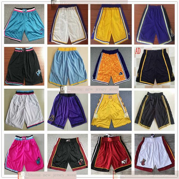 2022-23 costurou novos shorts de basquete shorts de esportes esportivos de calças colegas brancos preto azul rosa amarelo roxo shorts s-xxl
