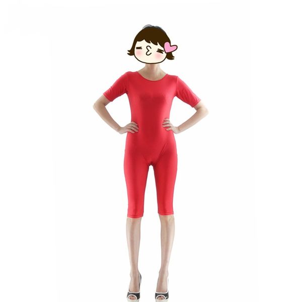 Trajes sexy femininos de gato de gato curtas curtas e shorts de costas zíper de cor sólida lycar melandedas zentai macacão cosplay figurmes para crianças adultos