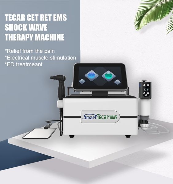 3-in-1 EMS-Stoßwellen-Tecar-Ganzkörpermassagegerät Physio-Stoßwellentherapie für ED erektile Dysfunktion Schmerzlinderung Cellulite-Behandlung Body Slim-Ausrüstung Verkauf