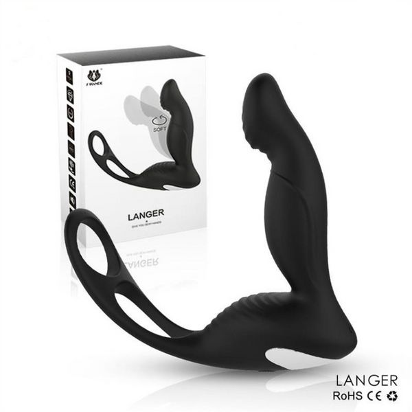 Vibratore realistico dei dildo per gli uomini Vibratore anale del pene della spina di estremità del silicone con l'aspirazione Giocattoli erotici maschili Prodotti del sesso