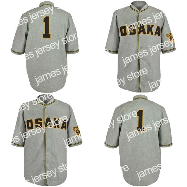 2022 Osaka Tigers 1950 Road Jersey Custom Men Men Women Youth Baseball Jerseys любое имя и номер двойной сшитый