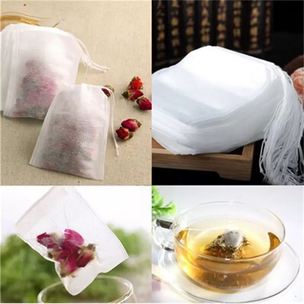 Boş Çay Tays Çay Araç Çantaları Dize İyileştirme Conta Filtre Kağıt Teabag 5.5 x 7cm Bitki Gevşek Çay xb1