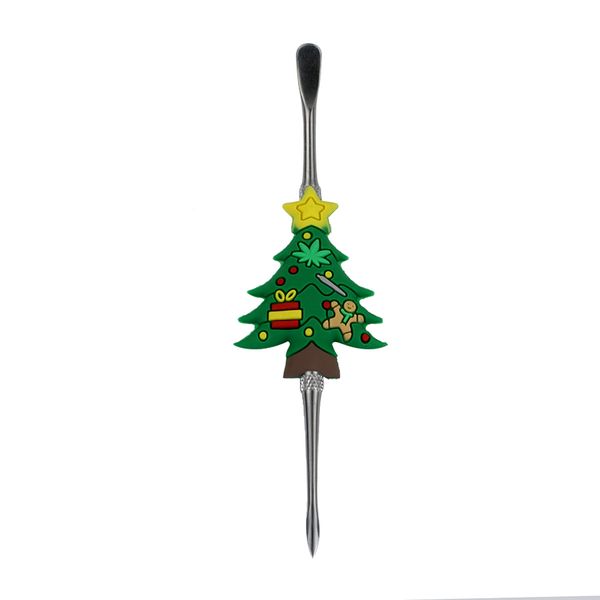 Tool de metal Dabber Fumando árvores de Natal moldam o cigarro em aço inoxidável Dab Tools