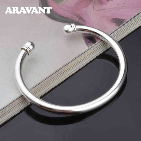 Bracciale Bangle Designer 925 Silver 5mm Double Bead Open Cuff Braccialibracciali per gioielli da donna per l'anniversario