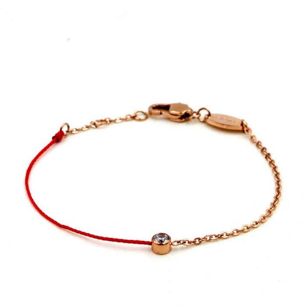 Designer Cadeia de prata Rosa Cristal de cristal de pulseira vermelha bracelet moda jóias do presente rosa BTS023