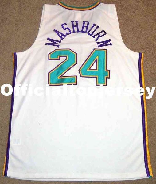 Cheap New Top 24 Jamal Mashburn Nok Rbk Jersey Sewn Rare Men Xs-5xl.6xl Shirt Stitched Basketball Maglie Maglia retrò Camicia