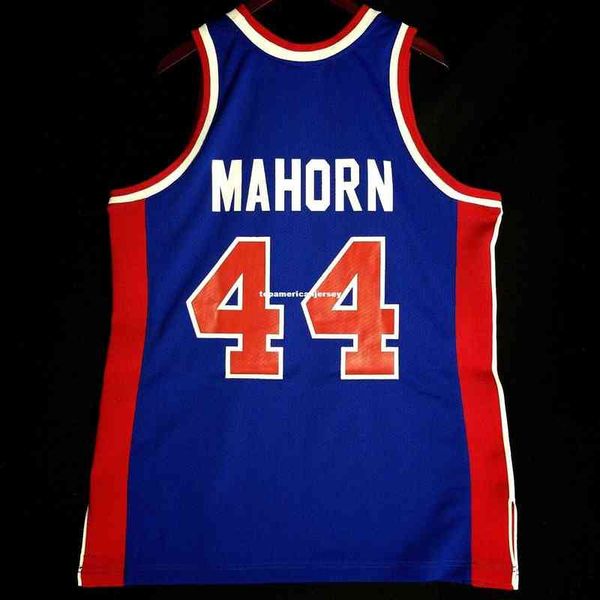 100% costurado #44 Rick Mahorn Wholesalejersey Rodman Mens Tamanho XS-6XL Camisas de basquete costuradas NCAA