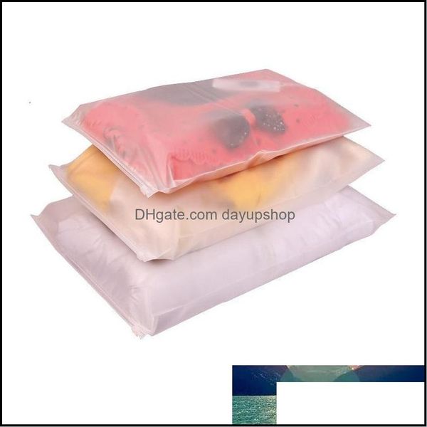 Verpackungsbeutel 100 Stück wiederverwendbare durchsichtige Verpackung Acid Etch Plasticbags Hemden Socke Unterwäsche Organizer Bag Drop Lieferung 2021 Dayupshop Dhxpb
