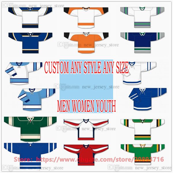 Пользовательский любые вратарь хоккейные майки мужчины молодежь Women Vintage 2022-23 Нью-Джерси персонализированная настройка Любое имя или размер номера S M L XL XXL XXXL XXXXL XXXXXL