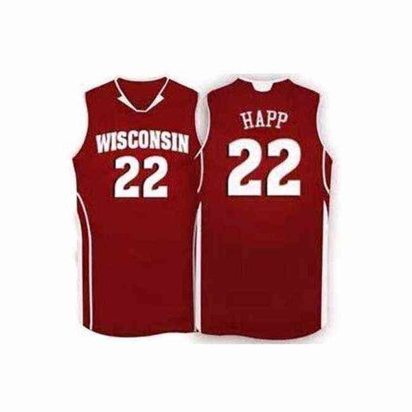 Maglia da basket Wisconsin Badgers # 24 Bronson Koenig cucita 22 Maglia Ethan Happ personalizzata di qualsiasi dimensione nome e numero XS-6XL gilet Maglie NC