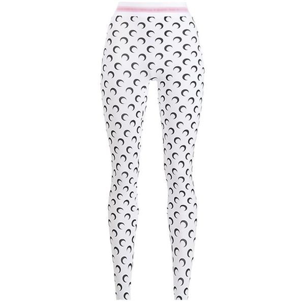 Designer Mulheres Moda Lua Floral Impressão Leggings Skinny Meia-calça Legging Elástica Slim Casual High Street Calças Calças Outono Mulheres Sexy Meias1VQJ