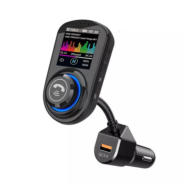G45 Trasmettitore FM per lettore MP3 Bluetooth con schermo multicolore da 1,8 pollici