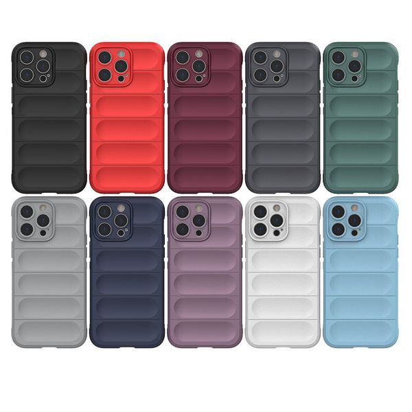 Custodie per telefoni in silicone morbido con assorbimento degli urti Magic Shield per iPhone 14 13 12 11 Pro Max XR XS X 7 8 Plus Samsung Galaxy A33 A53 S21 FE S22 Ultra Reno 7 Redmi Note 11 Pro Custodia in TPU