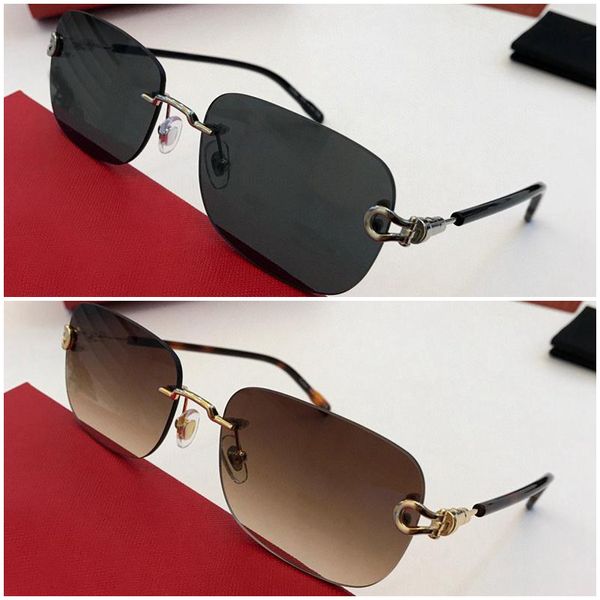 Óculos de sol Novos Óculos de sol CT0302S Trendy Sun Glassesless Metal Metal Square Frame Ornomental Ins let Red Mesmo homens e mulheres Moda anti Anti