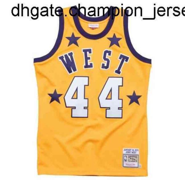 Nuovi merci a buon mercato Jerry West1972 All-Star Game top jersey giubbotto ricoperto di ritorno a pallacanestro maglietta