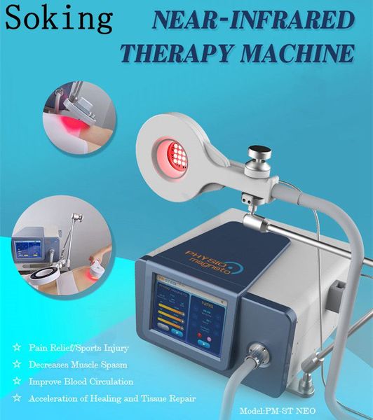 Dispositivo Physio Magneto Massaggio Terapia a luce rossa per trasduzione del sollievo dal dolore per infortuni sportivi vicino ad apparecchiature per fisioterapia a infrarossi