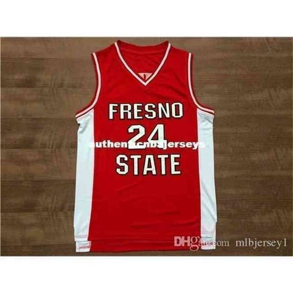 Custom Paul George Fresno Estado #24 Jersey College Basketball Jersey Bordado costume qualquer nome e colete de colete