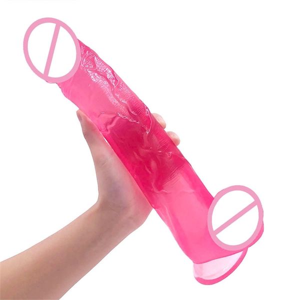 32 cm 12 polegadas realista super grande dildo flexível pênis pau com forte ventosa enorme dildos pênis adulto produto sexual para mulheres 220818