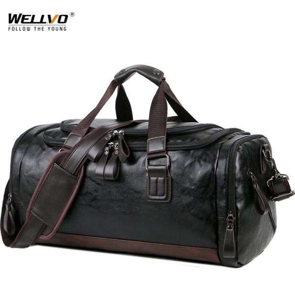 Men, sacolas de viagem de couro de qualidade carregam bolsa de bagagem de bagagem de viagem casual Tote grande fim de semana XA631ZC 220819