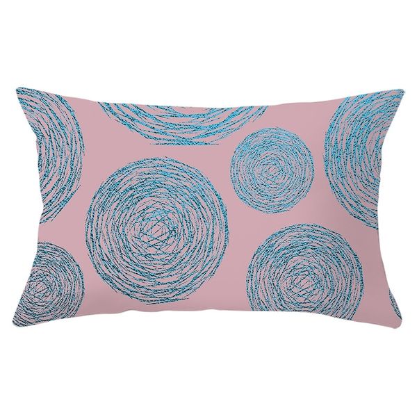 Rechteckiger Kissenbezug, 30 x 50 cm, Polyester-Überwurfkissen, Roségold, Rosa, geometrischer Sofakissenbezug für Zuhause, dekorative Kissenbezüge L220816