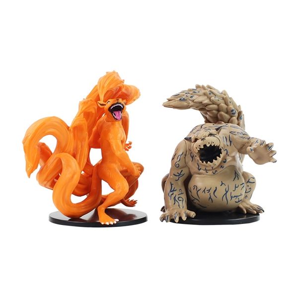 2 teile/los Figur Spielzeug Tailed Beast Shukaku Kurama Kyuubi Tier Modell Puppen Kinder Geschenk MX200319