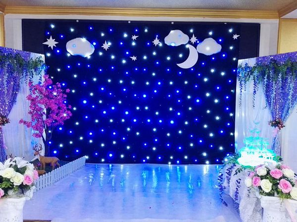 Antecedentes LED de cortina estrelada Starlit Curtain Stage