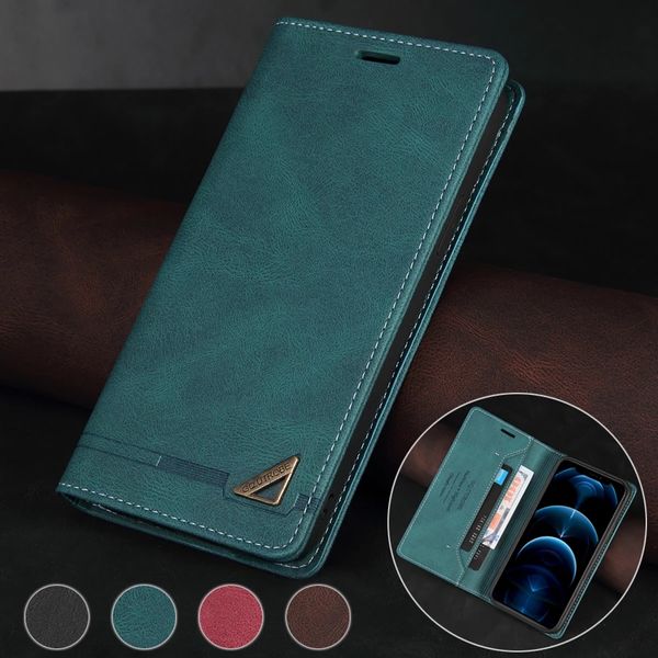 Luxuriöse Brieftaschen-Anti-Diebstahl-Bürstenhüllen für iPhone 14 13 11 Pro Max 12 X XS XR 8 Plus 7 Plus 6S