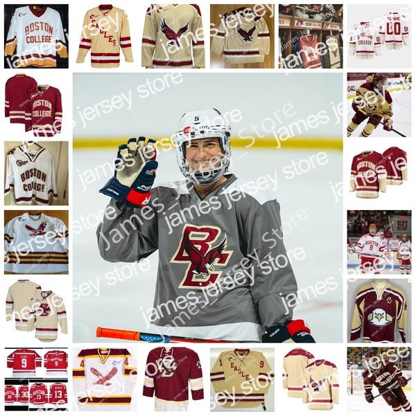 22 Maglia da hockey Boston College Eagles personalizzata cucita NCAA Brian Leetch 13 Cam Atkinson 10 Brian Boyle 22 Paul Carey 4 Brooks Orpik Johnny