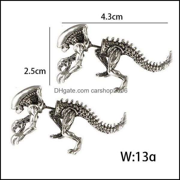 Stud migliori orecchini a bottone nuovo design alieno drago piercing polsini dell'orecchio donne uomini gioielli di moda regalo consegna di goccia 2021 Carshop2006 Dhrkv