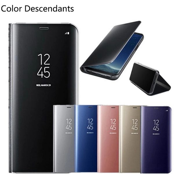 Spiegel Flip Case Smart Cover für Samsung Galaxy A21s A71 A13 A31 A12 Hinweis 20 S20 S21 FE S10 Plus S22 Ultra Abdeckung
