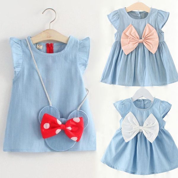 Mädchenkleider Kinder Mädchen Lässige Mode Kostüme Süße Denim Kinderkleidung Baby Overalls Kurzarm Sommer KleinkindMädchen