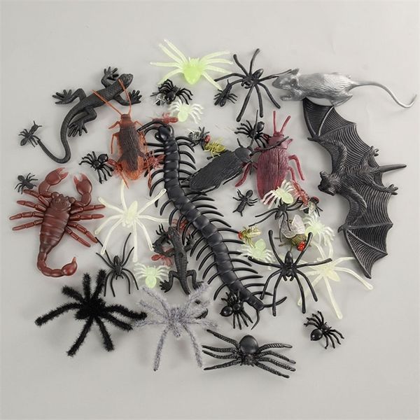 1SET Simulation Пластиковая паучья летучая мышь жучки насекомых для Хэллоуина вечеринка дурака