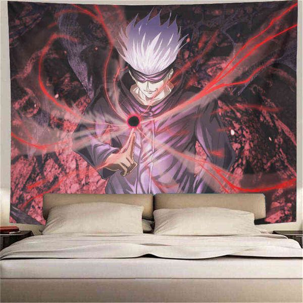 Wohnkultur Anime Tapisserie Kawaii Zimmer Schlafzimmer Wand Teppiche Hexerei Tapisserie Wandgemälde Gobelin J220804