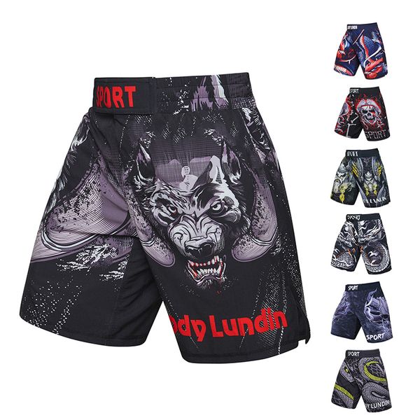 Shorts Masculinos Personalizados Calças Curtas Estampadas de Secagem Rápida para Esportes Grappling Combat BJJ Artes Marciais Shorts MMA Masculinos