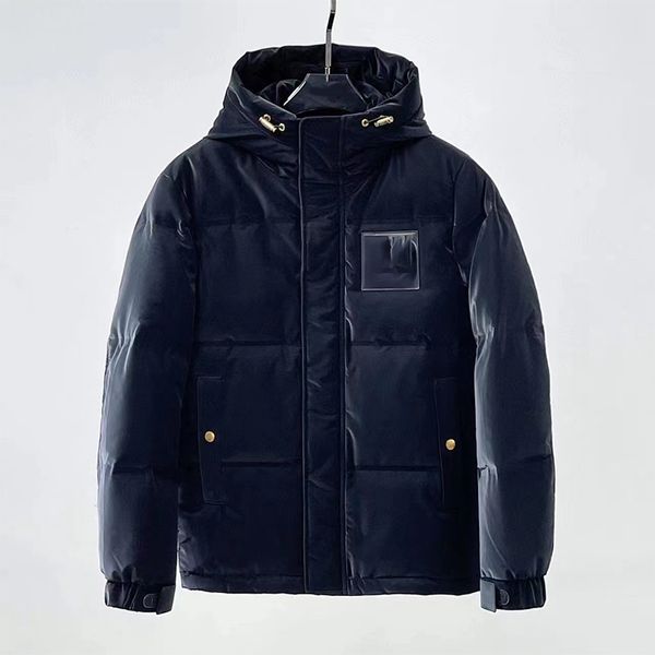 2022 Winter Down Jackets Herren Pufferjacke Designer Mantel Parka Dicke Schichten glänzender Nachahmungsleder Stoff Halten Sie warme winddichte Oberbekleidung Mantel