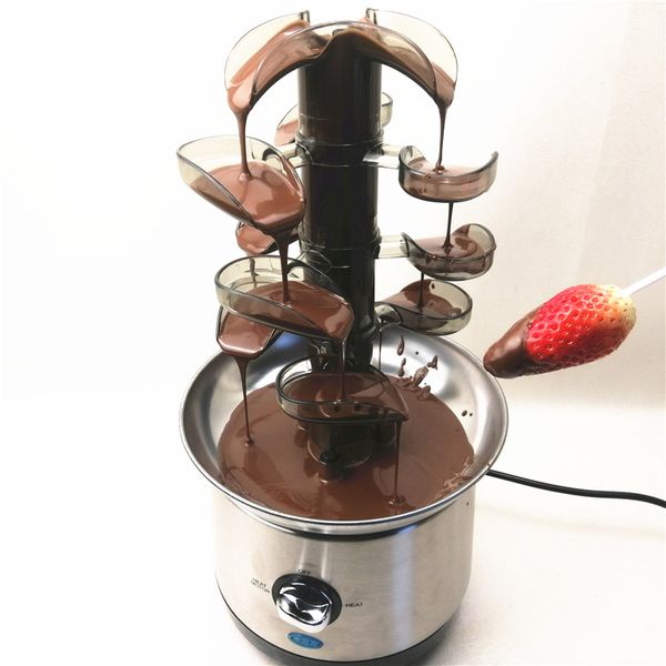 BEIJAMEI Buffet elettrico per feste di compleanno a macchina per fontana di cioccolato con panca a spirale commerciale con scaldavivande a cascata al cioccolato