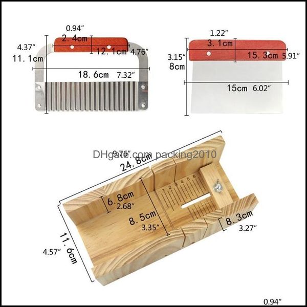 Set di strumenti per pasticceria da forno Set di stampi per taglierina per pagnotta di sapone in legno e Rec Sile P31D Consegna di goccia 2021 Casa Giardino Cucina Sala da pranzo Ba Packing2010 Dhv93