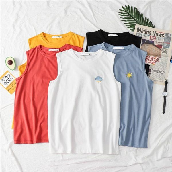 Frauen T-Shirt Weste Netz Rot Sling Design Top Ärmelloses 2022 sommer Koreanische Plus Größe Tops