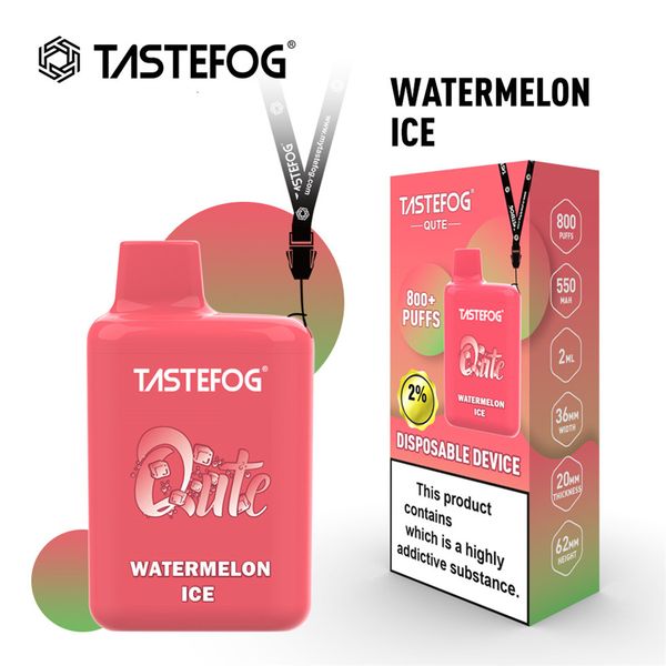 Tastefog Qute одноразовый Vape 800 Puff Mesh Coil Vapes Box 2 мл TPD Версия Электронная сигарета Заводская цена 15 вкусов Без налога Быстрая доставка