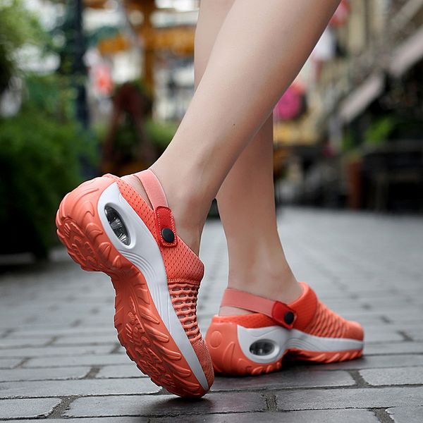 Sandalen Fashion Schuhe Frauen lässige Keil nicht rutschdicke, atmungsaktive Mesh Damen Pantoffeln Outdoor-Plattform Slidessandals