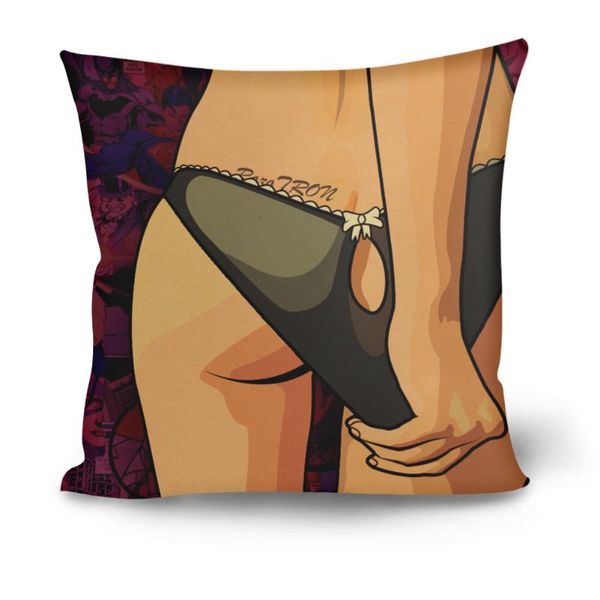 Almofada/travesseiro decorativo upetstory sexy linda senhora case de desenho animado feminino bunda bunda de almofada de almofada de almofada de casa engraçada travesseiro de decoração para sofá carc